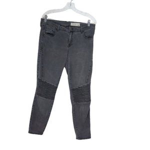 Pistola Womens Size 30 Gray Skinny Distressed Moto Jeans Audrey High Rise Five P